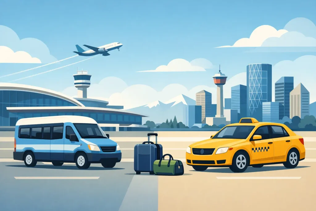 Calgary Airport Shuttle Versus Taxi: Which Wins?